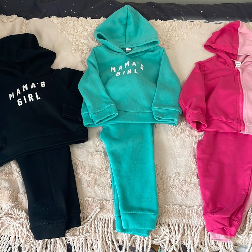 3 Sweatsuit outfit bundle, size 18-24 months